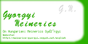 gyorgyi meinerics business card